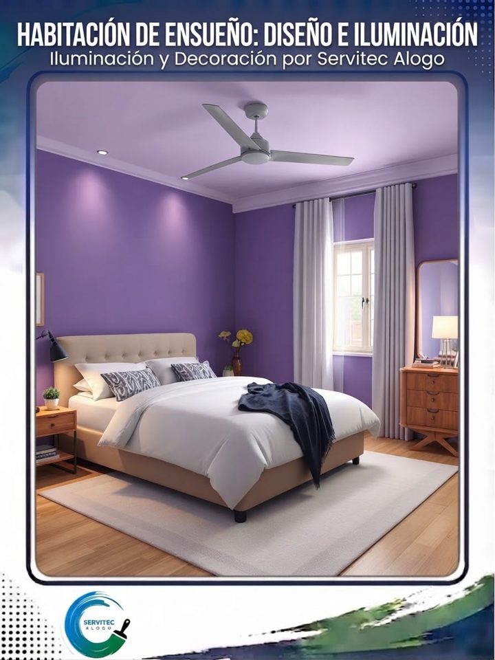 Habitación con iluminación y diseño moderno