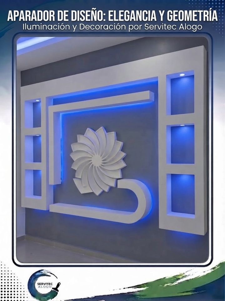 Salón moderno con techo de yeso